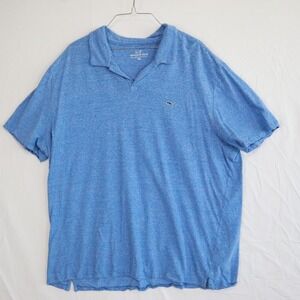 Vineyard Vines Polo Shirt Mens 2XL XXL Golf Casual Blue Striped Short Sleeve